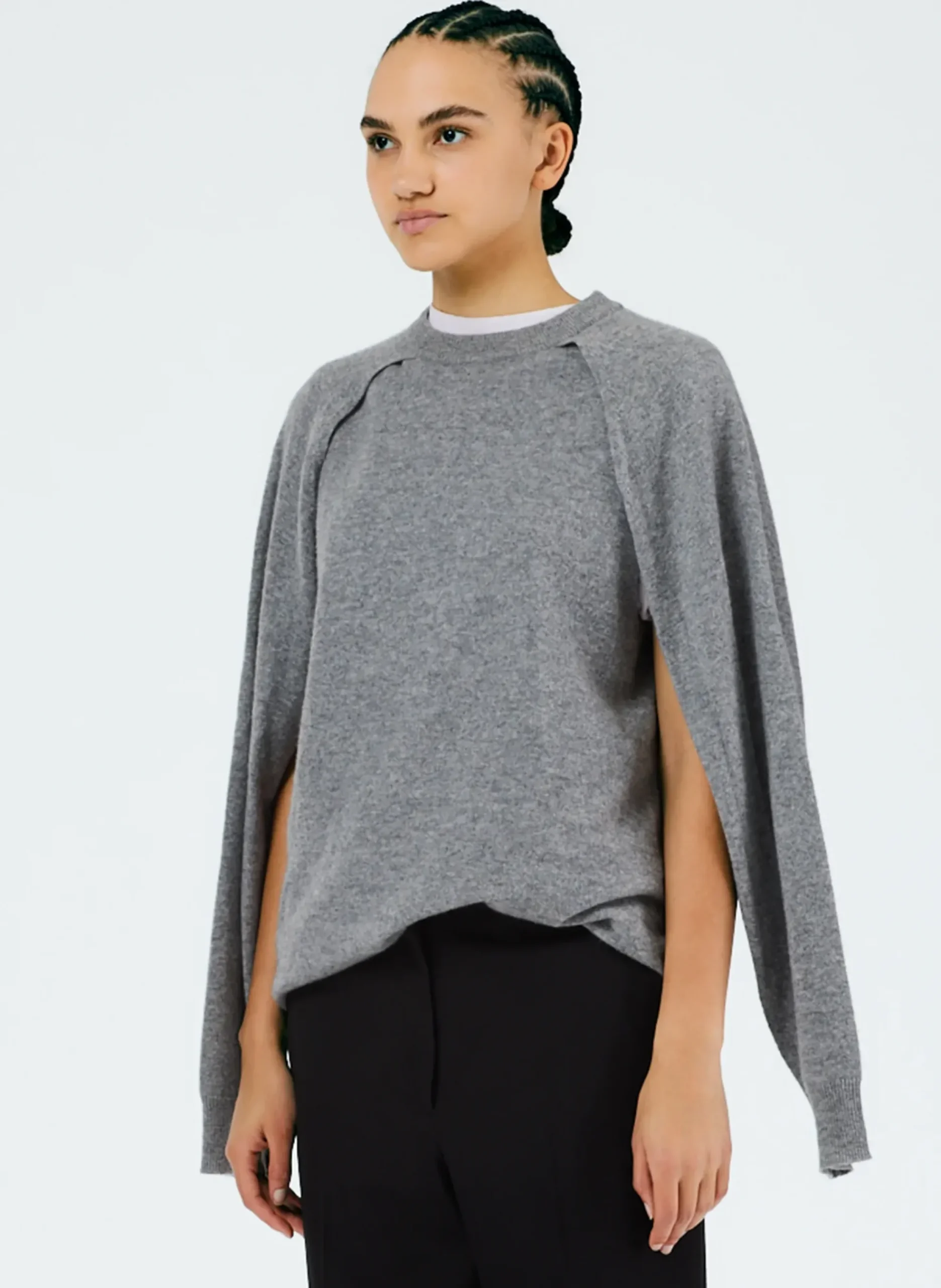 Feather Weight Cashmere Easy Cocoon Tunic-Tibi Discount