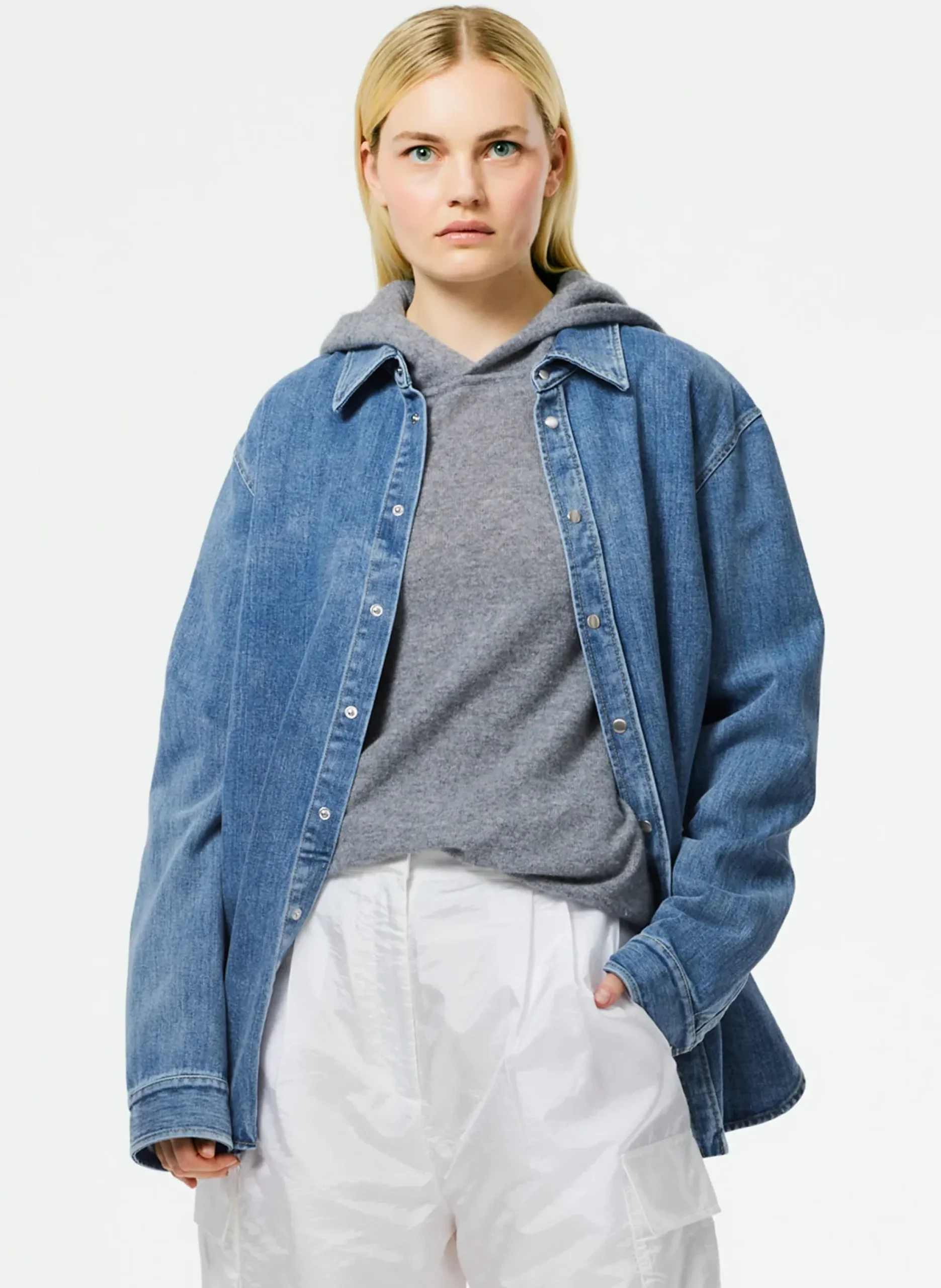 Feather Weight Cashmere Easy Men's Hoodie-Tibi Fashion