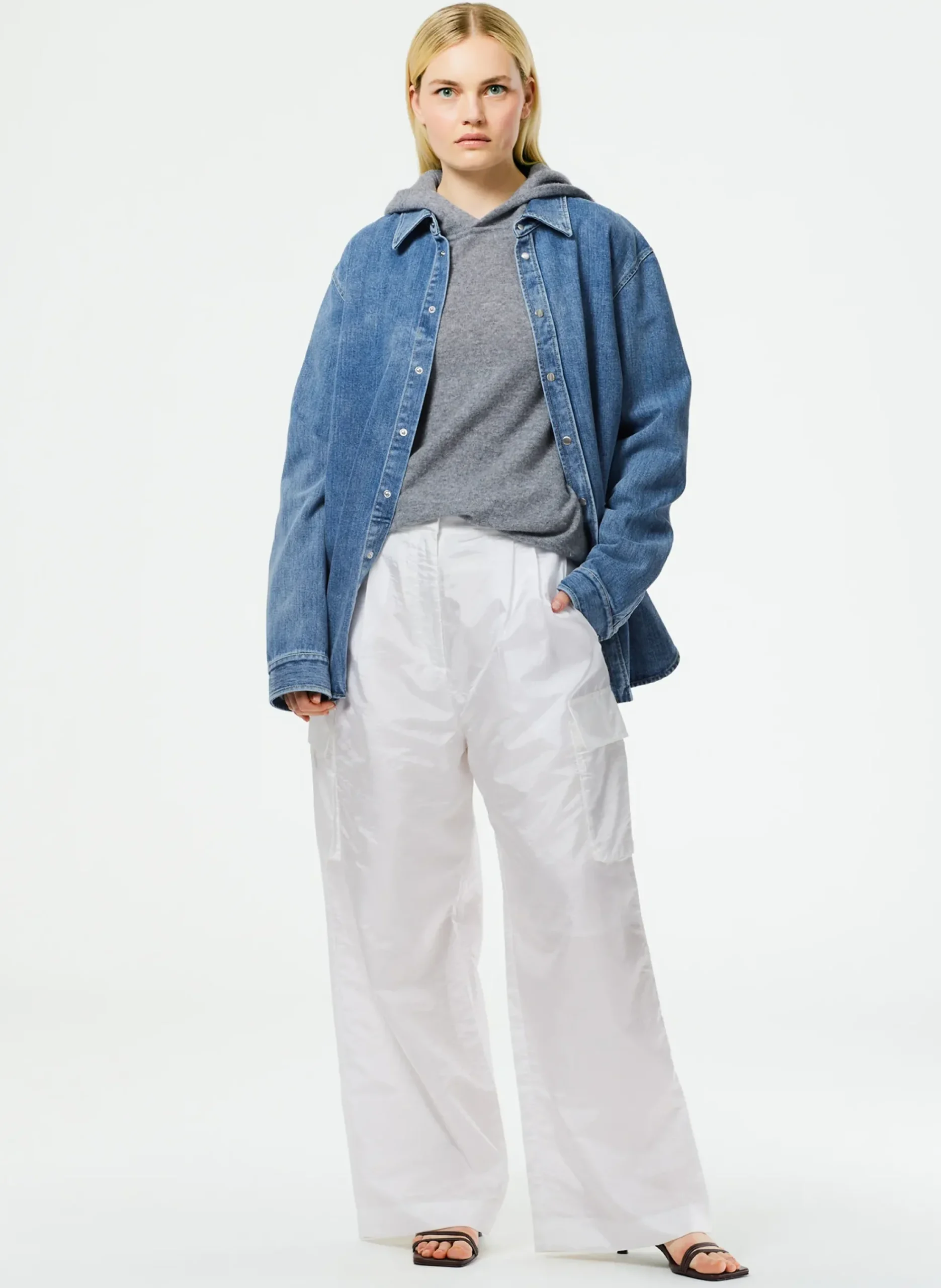 Feather Weight Cashmere Easy Men's Hoodie-Tibi Fashion