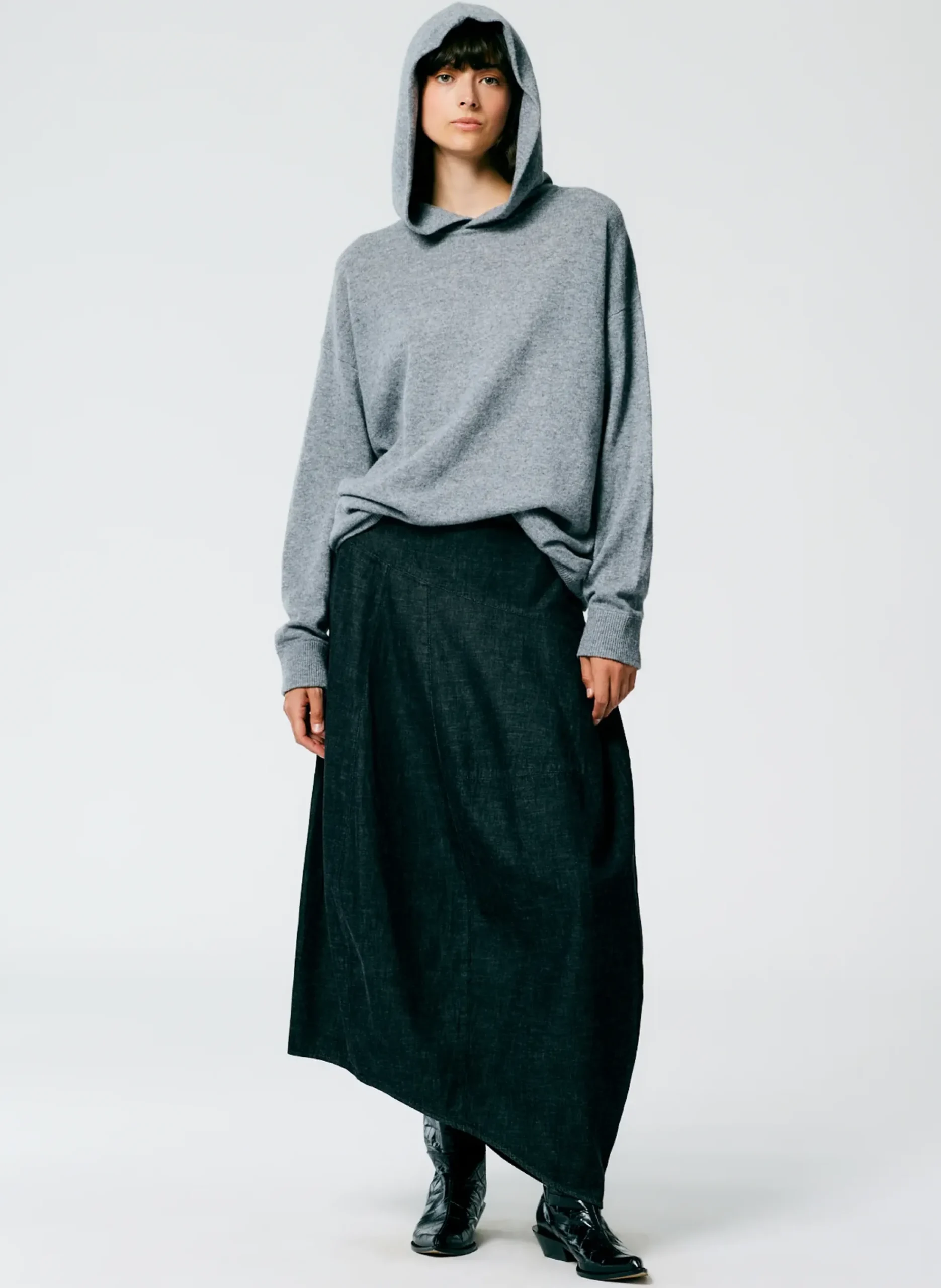 Feather Weight Cashmere Easy Men's Hoodie-Tibi Fashion