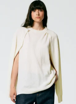 Feather Weight Cashmere Easy Cocoon Tunic-Tibi Hot
