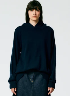 Feather Weight Cashmere Easy Men's Hoodie-Tibi Outlet