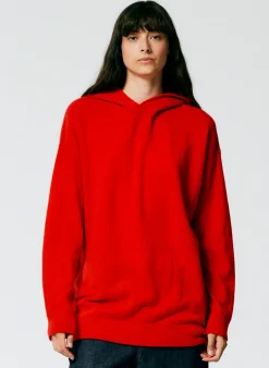 Feather Weight Cashmere Easy Mens Hoodie-Tibi Clearance
