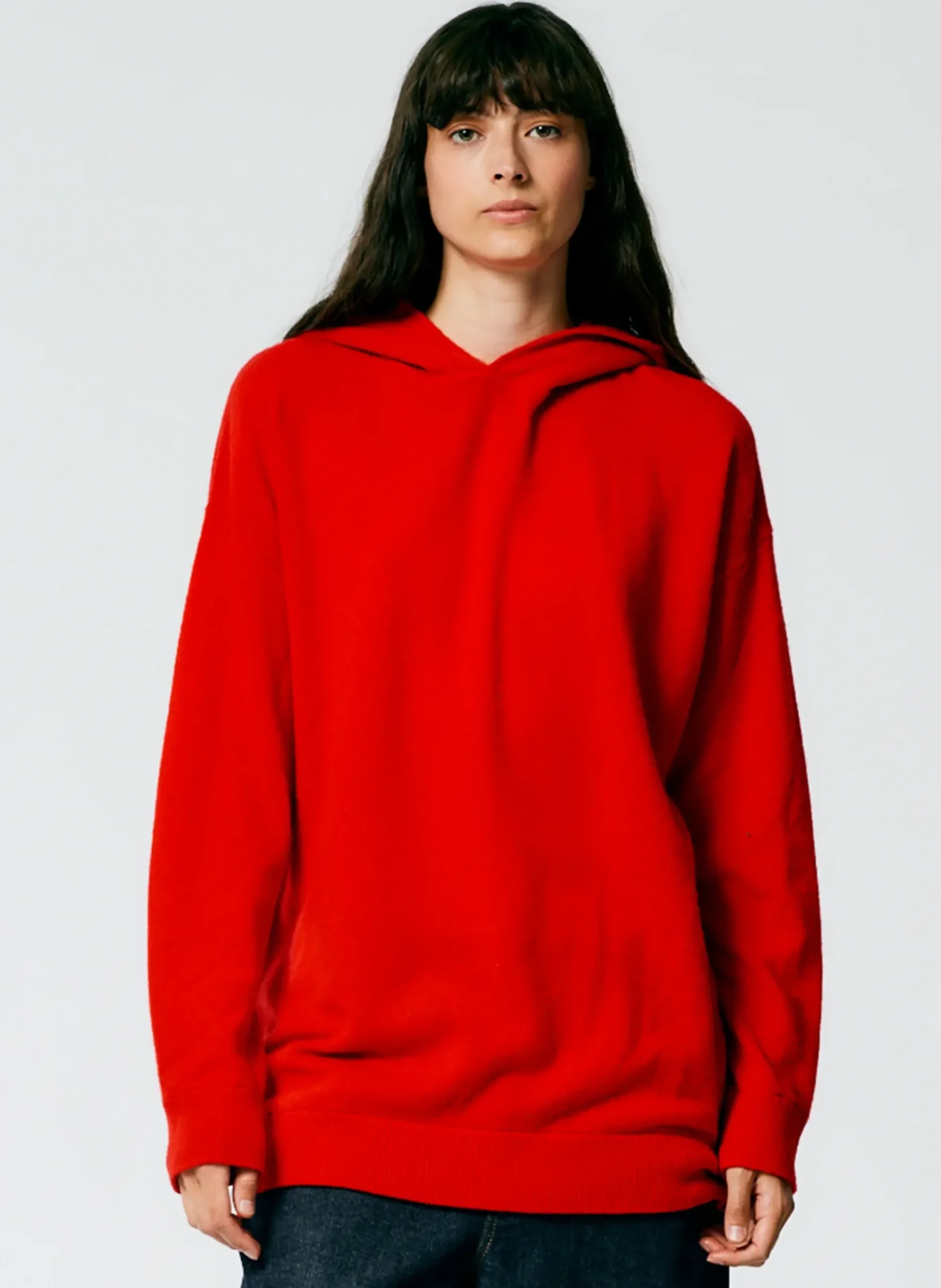 Feather Weight Cashmere Easy Mens Hoodie-Tibi Clearance