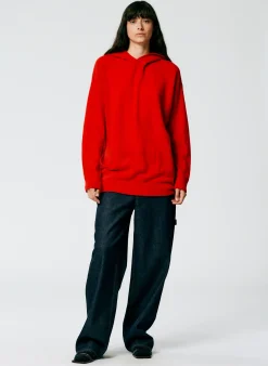 Feather Weight Cashmere Easy Mens Hoodie-Tibi Clearance