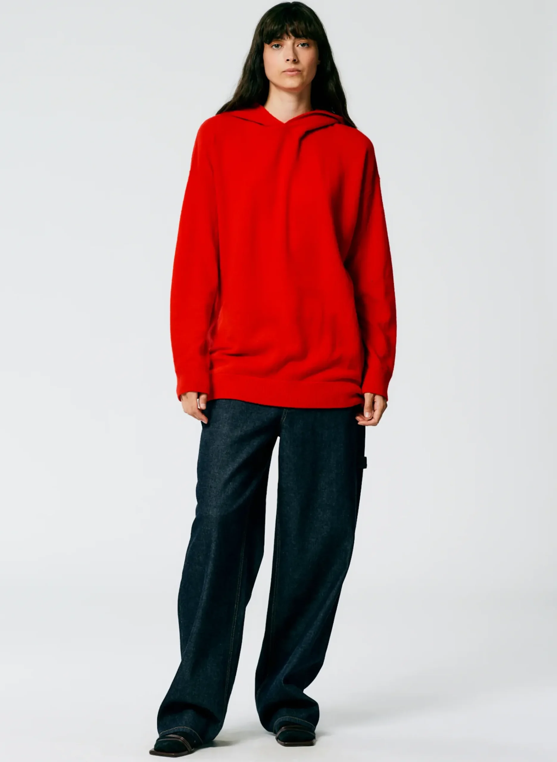 Feather Weight Cashmere Easy Mens Hoodie-Tibi Clearance