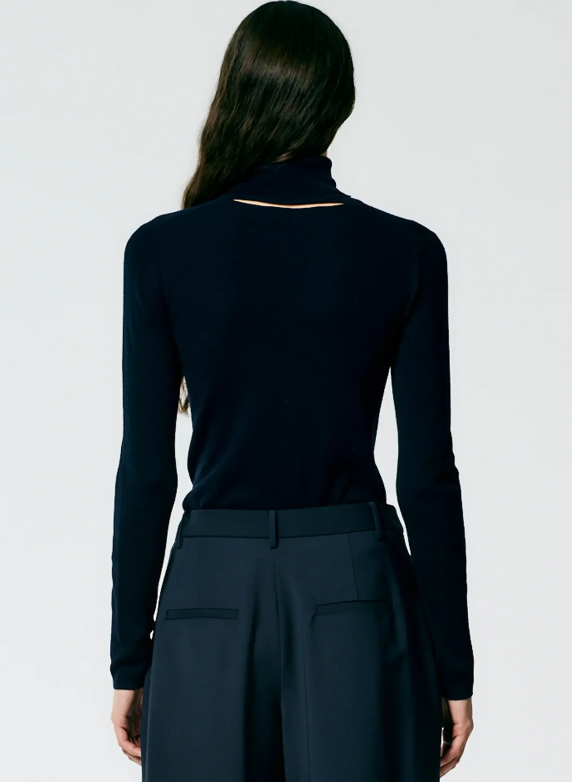 Featherweight Ribbed Sweater Turtleneck Pullover-Tibi Discount