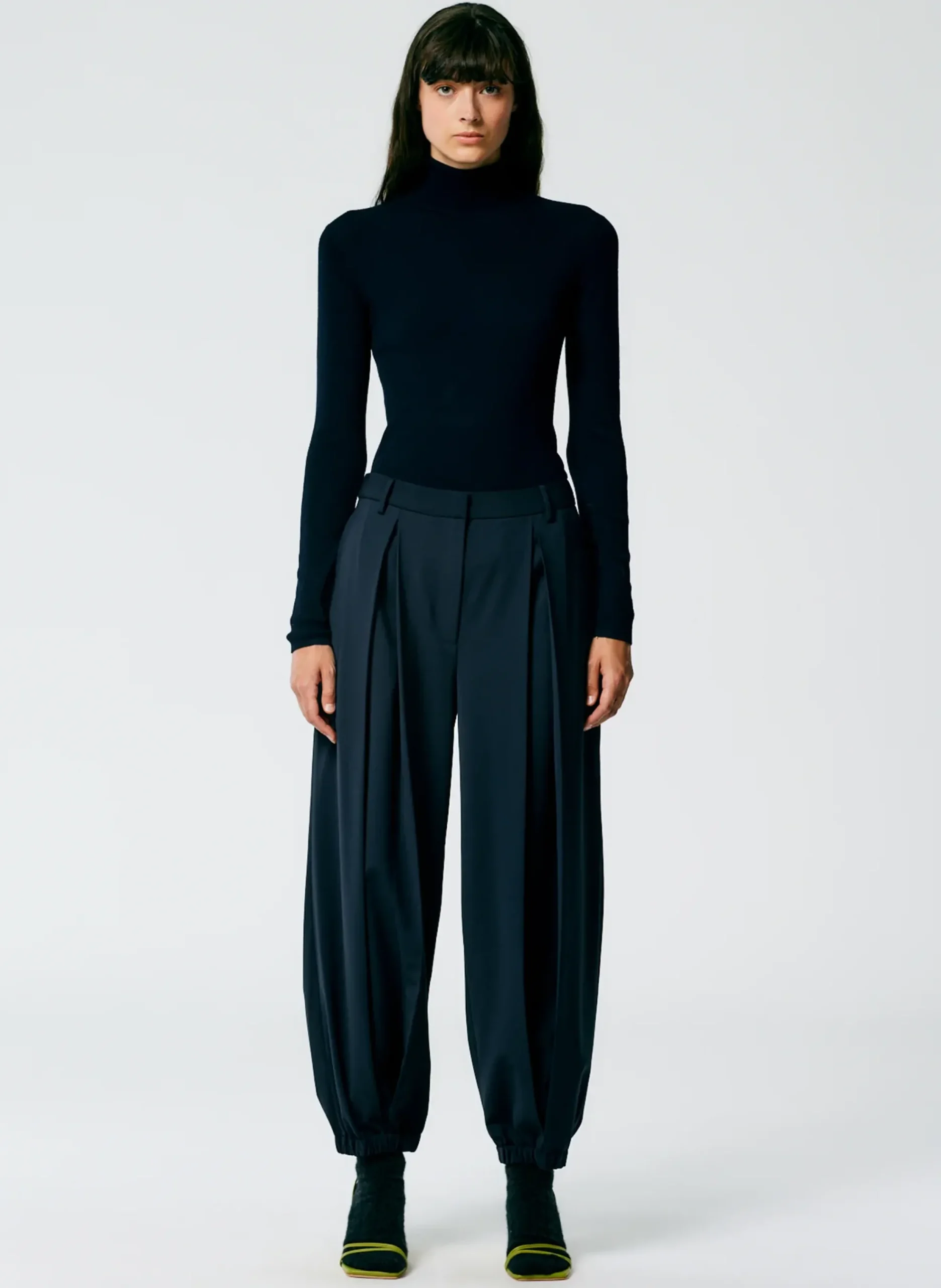 Featherweight Ribbed Sweater Turtleneck Pullover-Tibi Discount