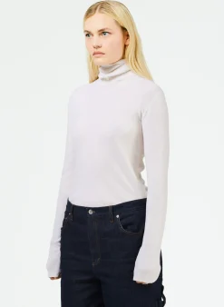 Featherweight Ribbed Sweater Turtleneck Pullover-Tibi Online