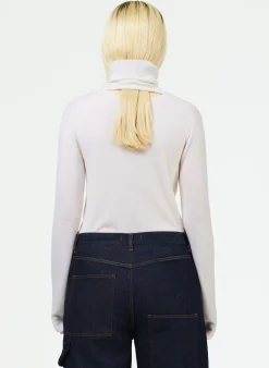 Featherweight Ribbed Sweater Turtleneck Pullover-Tibi Online