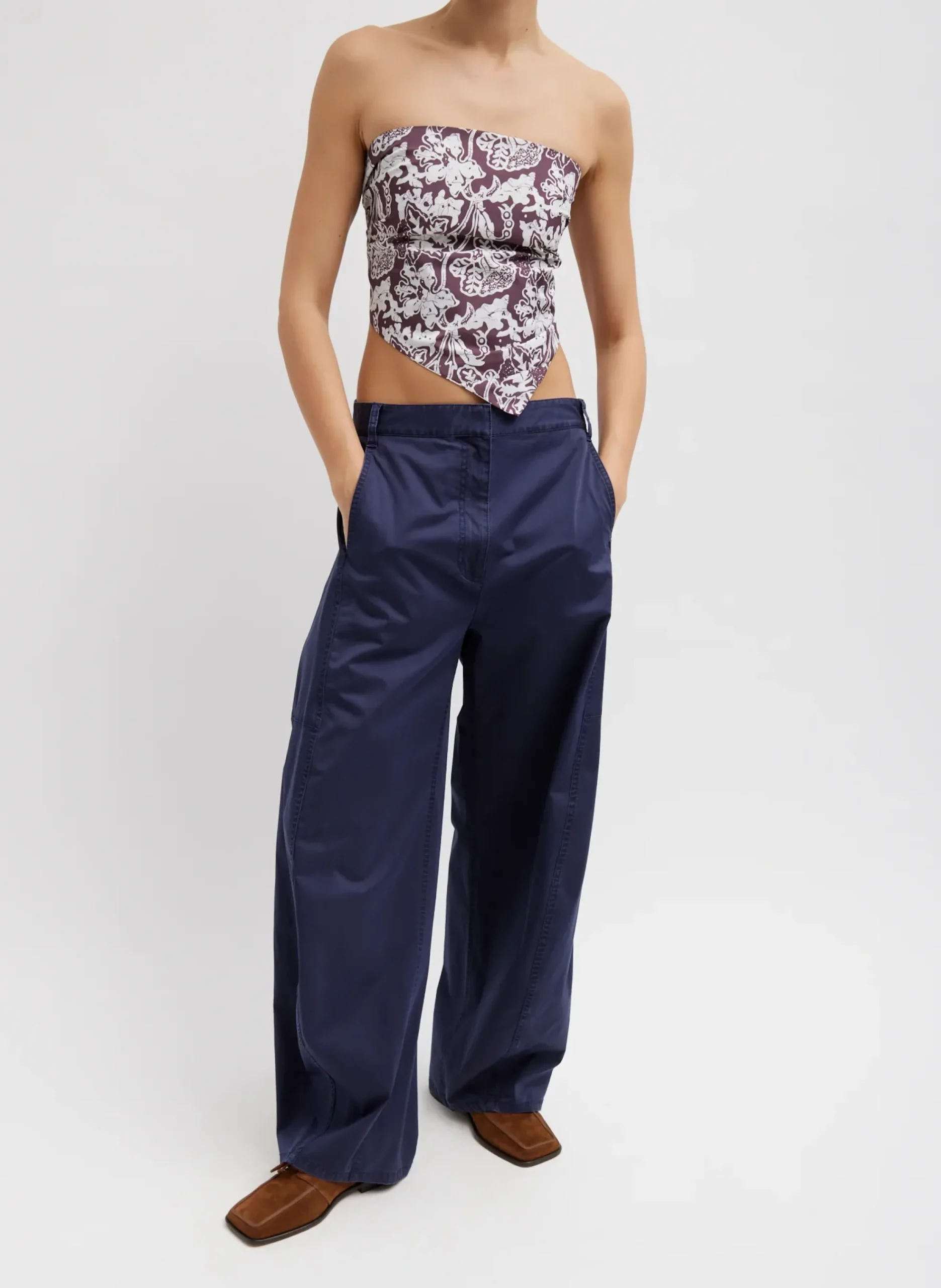 Garment Dyed Silky Cotton Sid Pant-Tibi Discount
