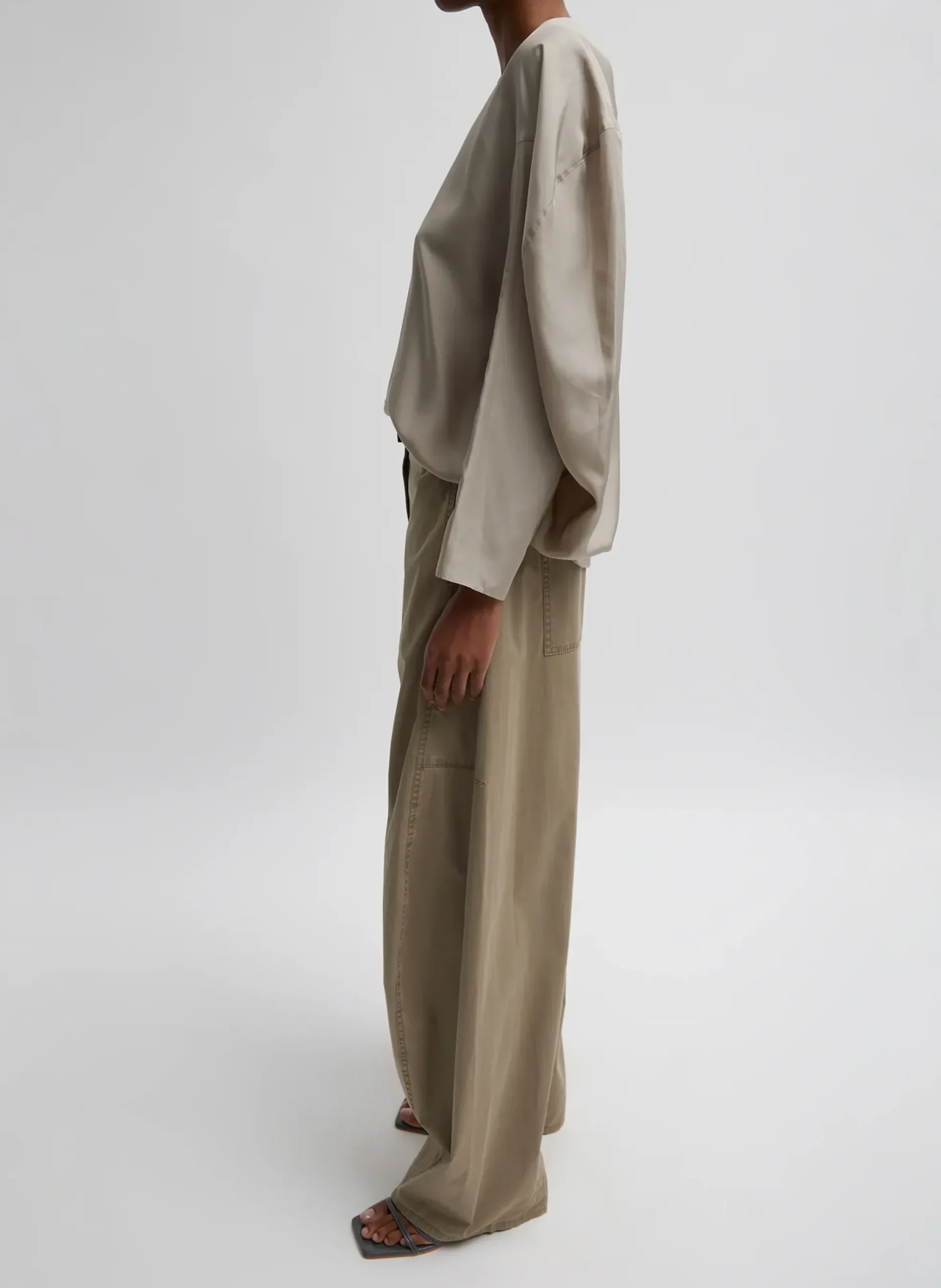 Garment Dyed Silky Cotton Sid Chino Pant-Tibi New