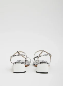 Georgia Embossed Snake Sandal-Tibi Best