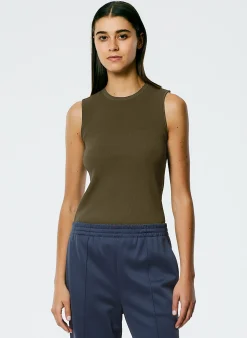 Giselle Stretch Sweater Circle Openback Tank-Tibi Outlet