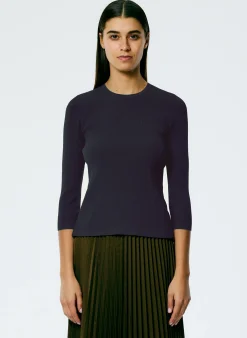Giselle Stretch Sweater Circle Openback Pullover-Tibi Discount