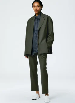 Grain De Poudre Liam Blazer With Slit Zipper Detail-Tibi Outlet