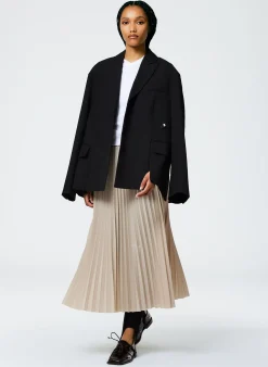 Grain De Poudre Liam Blazer With Slit Zipper Detail-Tibi New