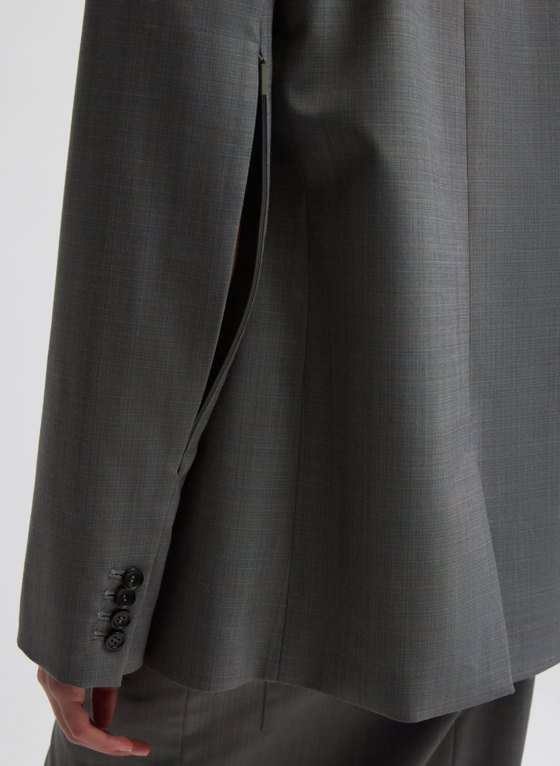 Grant Suiting Double Breasted Blazer-Tibi Discount