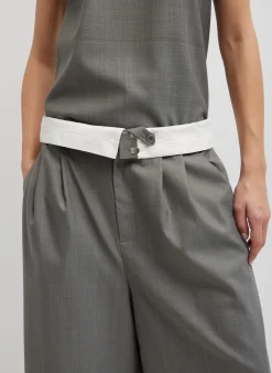 Grant Suiting Fold Over Long Short-Tibi Clearance