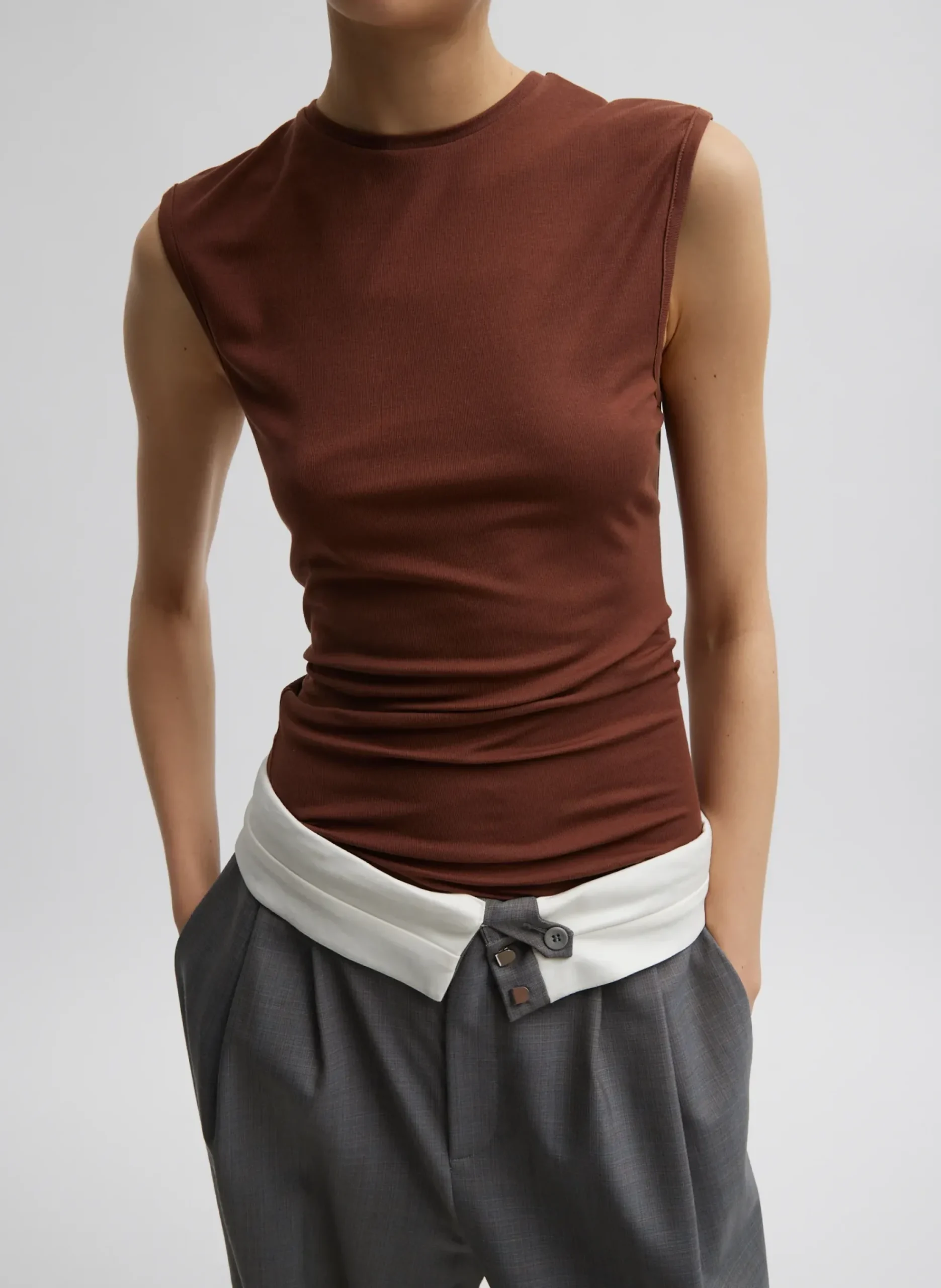 Grant Suiting Fold Over Trouser-Tibi Online