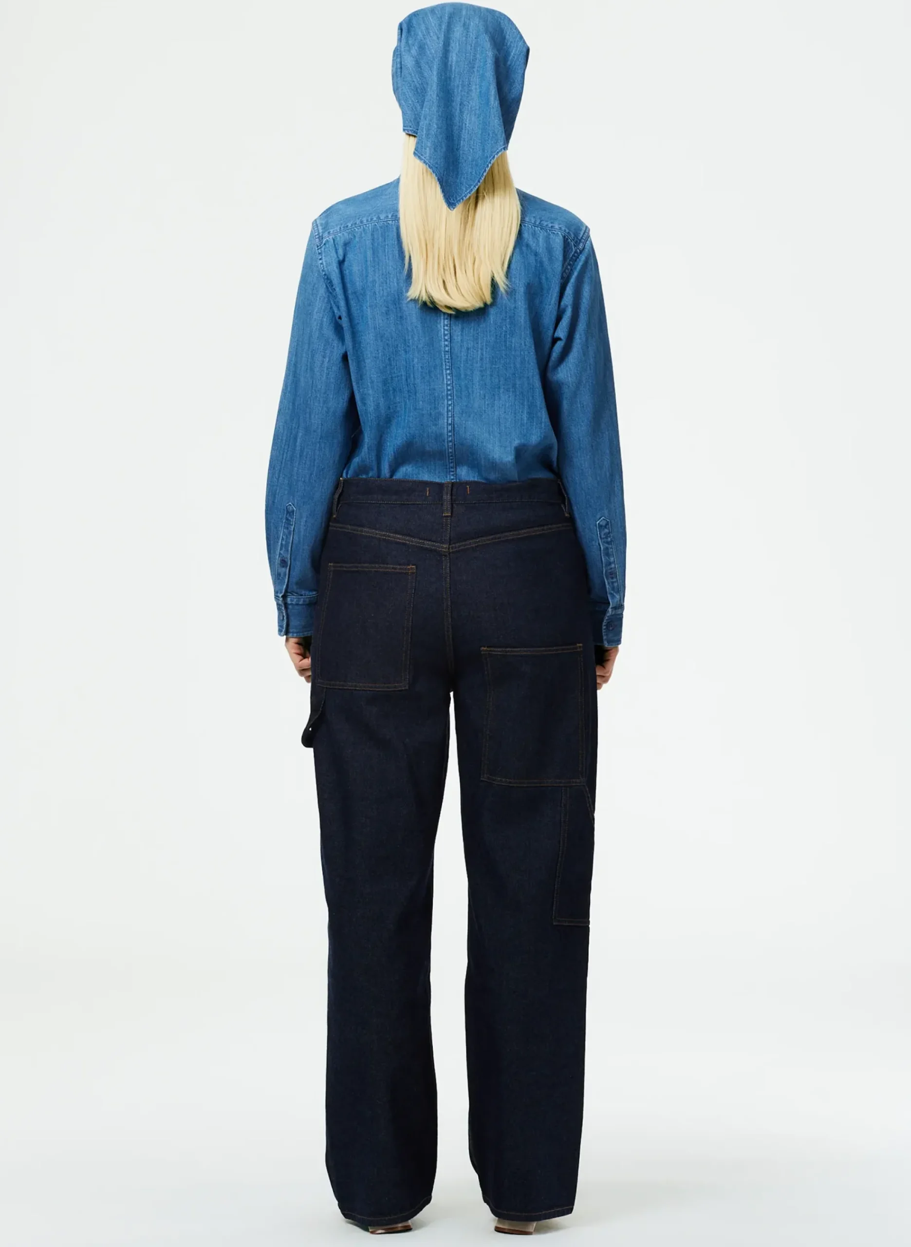 Indigo Denim Slouchy Carpenter Jean-Tibi Online
