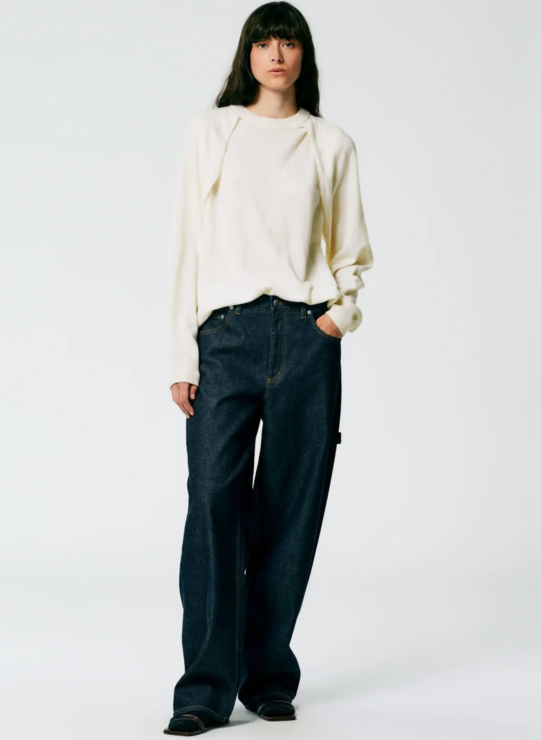 Indigo Denim Slouchy Carpenter Jean-Tibi Online