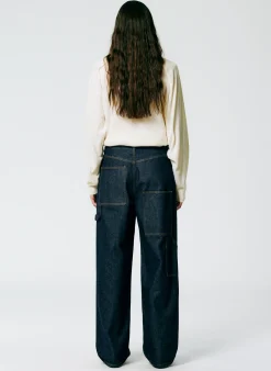 Indigo Denim Slouchy Carpenter Jean-Tibi Online