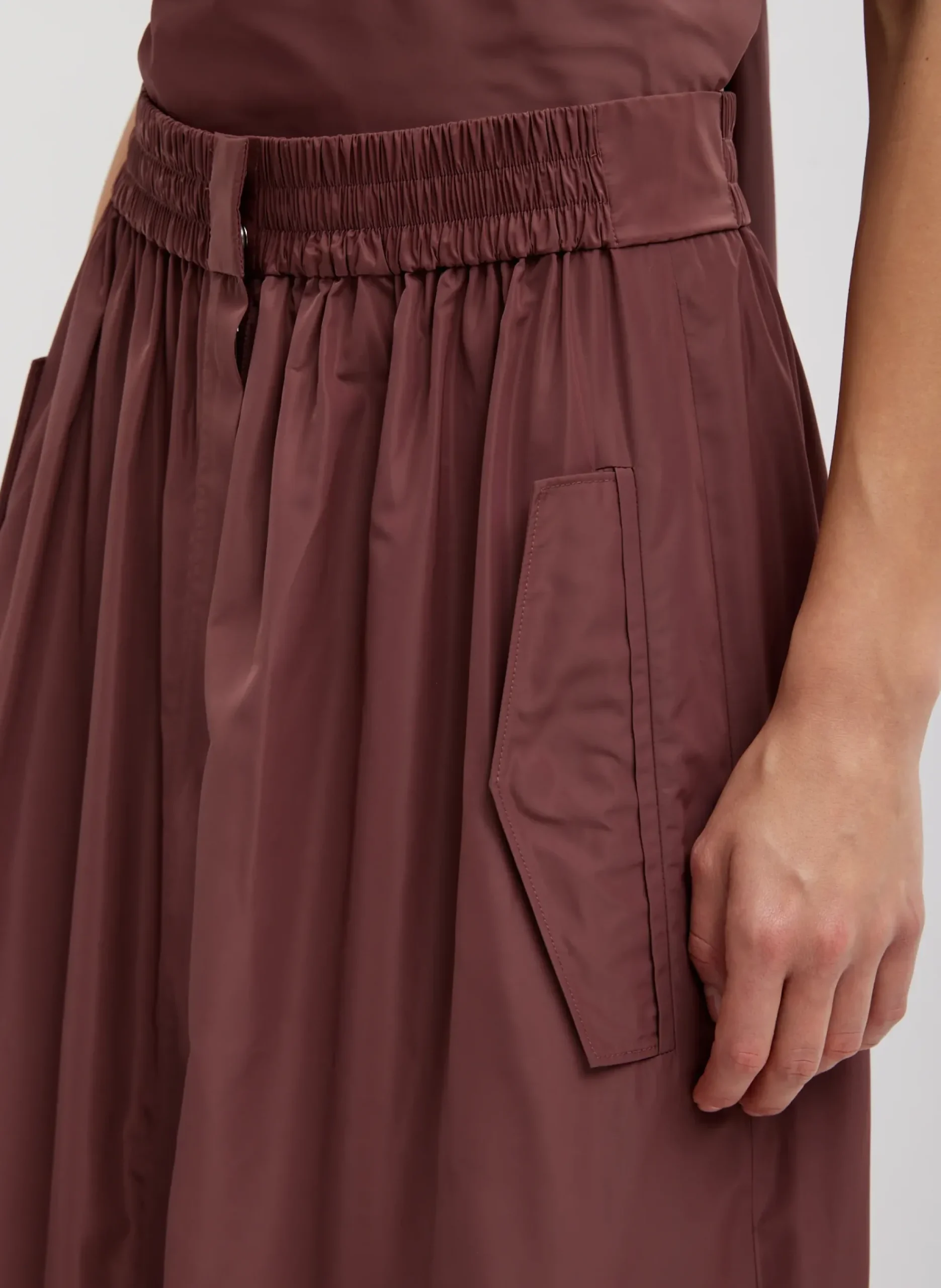 Italian Sporty Nylon Full Skirt-Tibi New