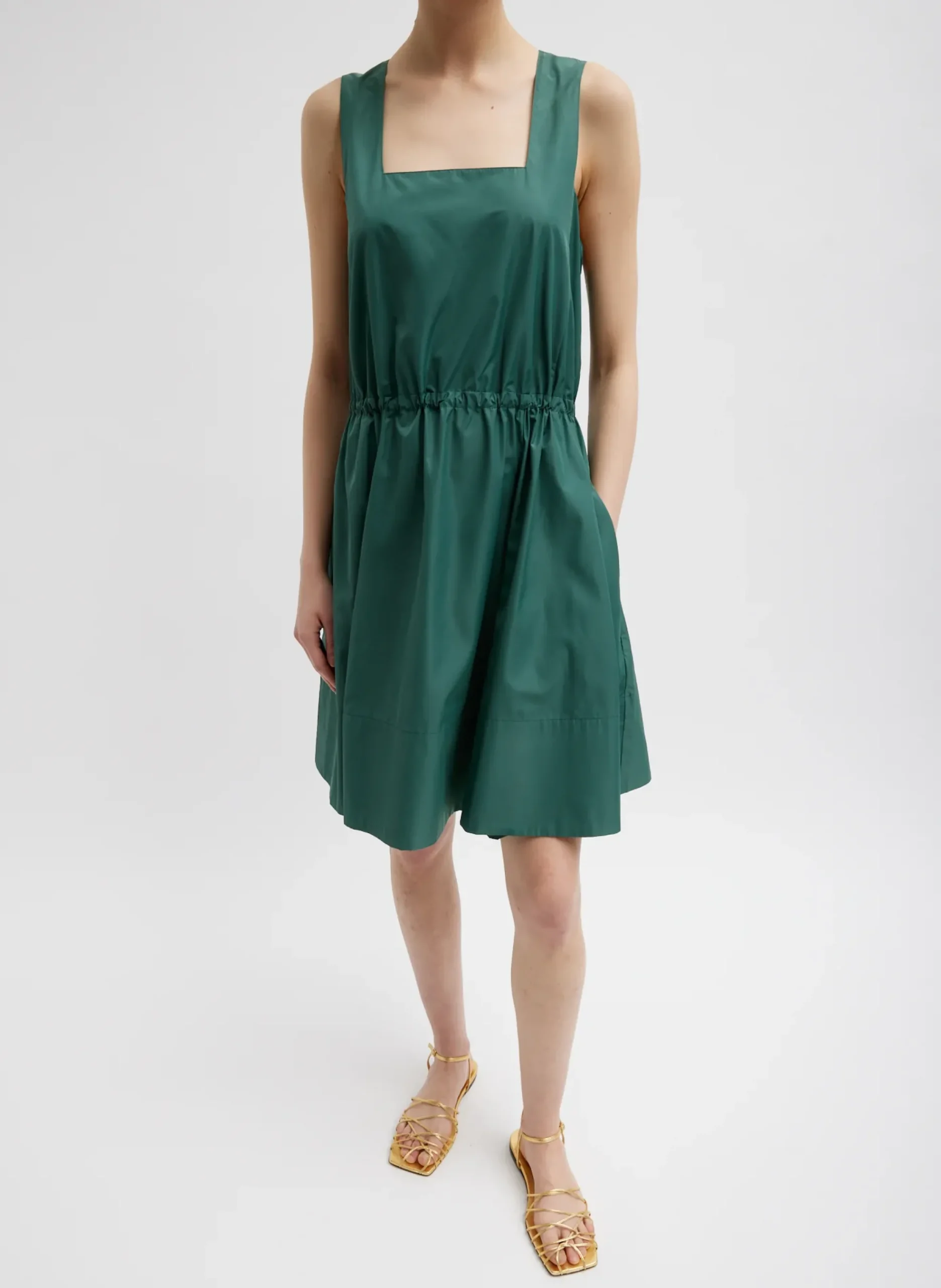 Italian Sporty Nylon Short Tank Dress-Tibi Clearance