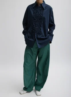 Light Weight Cotton Nylon Easy Tuxedo Shirt-Tibi Best