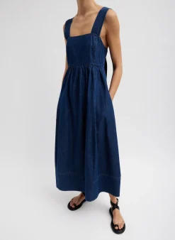 Light Weight Stone Wash Sculpted Dress-Tibi Sale