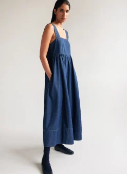 Light Weight Stone Wash Sculpted Dress-Tibi Sale