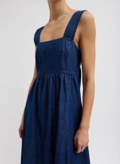 Light Weight Stone Wash Sculpted Dress-Tibi Sale