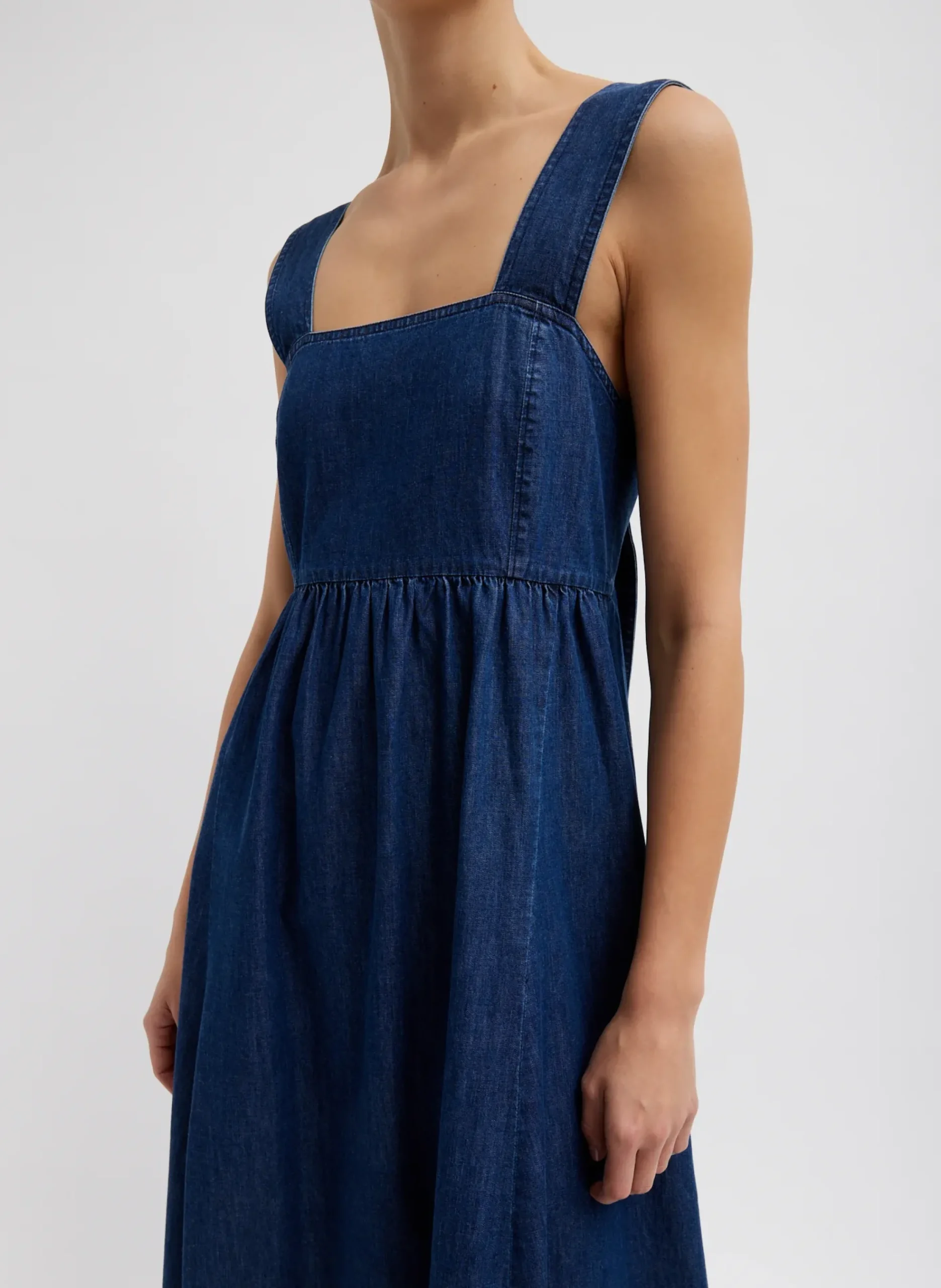 Light Weight Stone Wash Sculpted Dress-Tibi Sale
