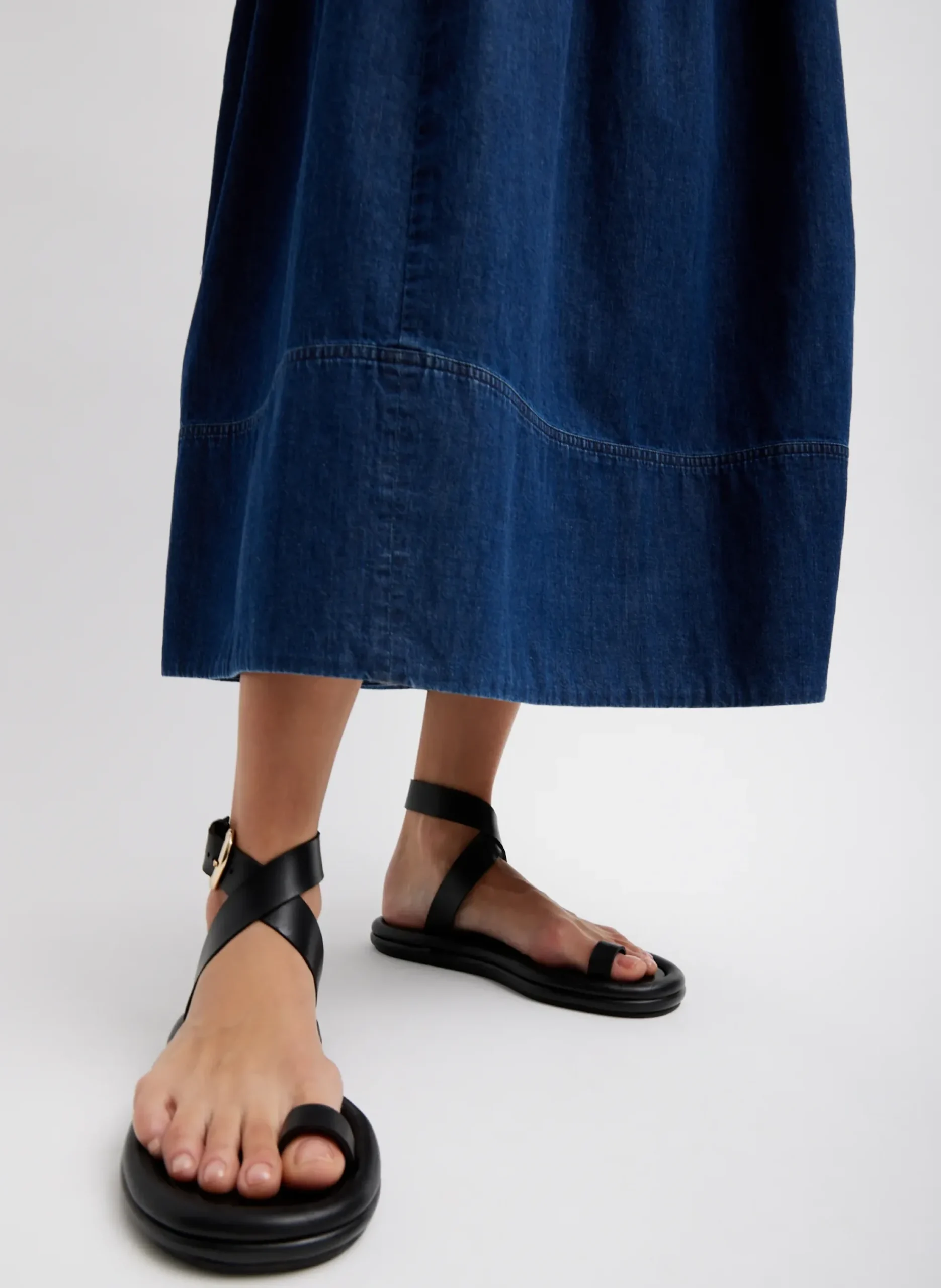 Light Weight Stone Wash Sculpted Dress-Tibi Sale