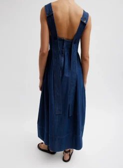 Light Weight Stone Wash Sculpted Dress-Tibi Sale