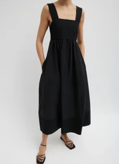 Linen Cotton Voile Sculpted Dress-Tibi Clearance
