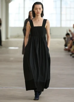 Linen Cotton Voile Sculpted Dress-Tibi Clearance