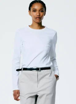 Long Sleeve Fitted T-Shirt-Tibi New