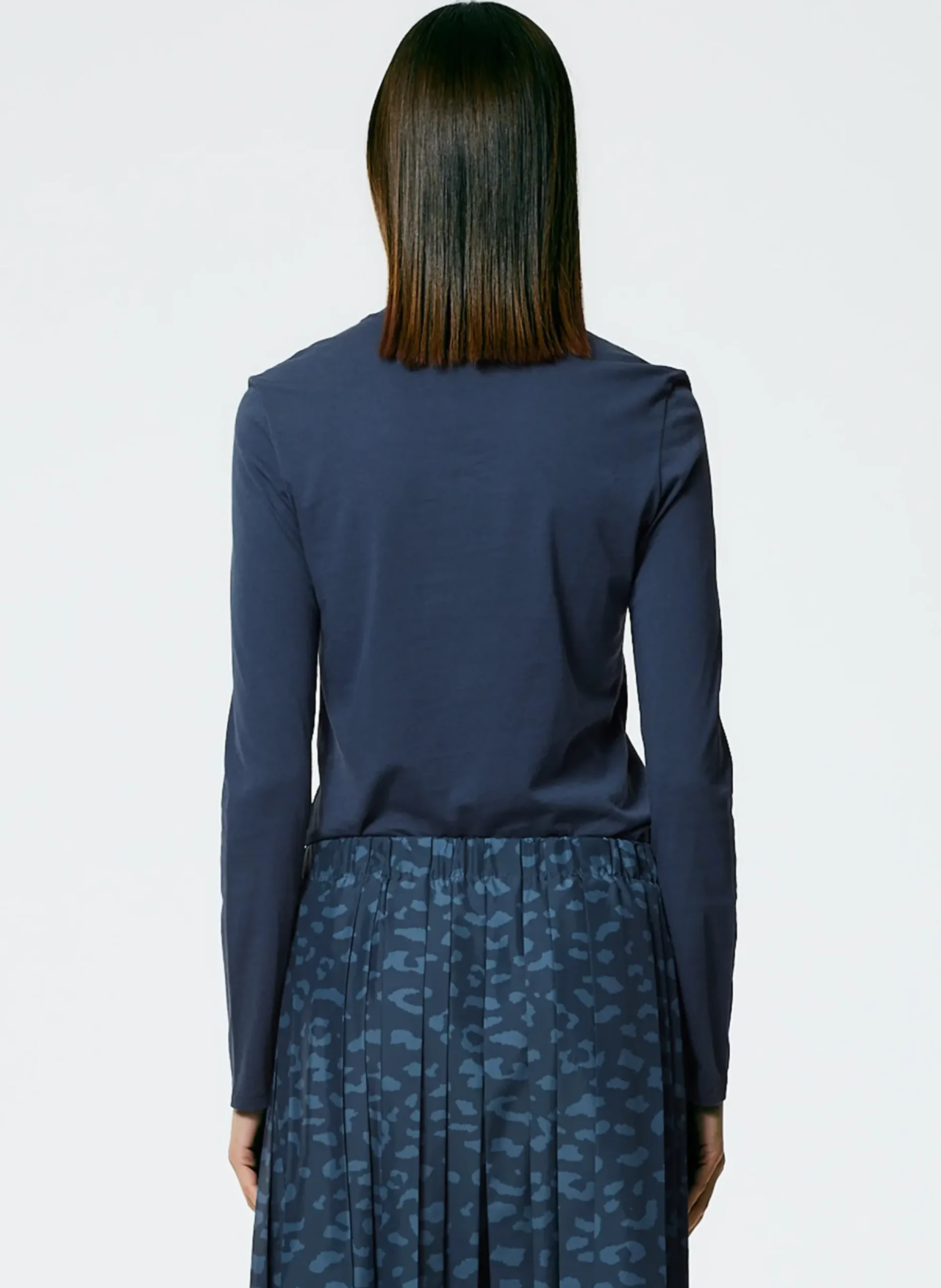 Long Sleeve Fitted T-Shirt-Tibi Online