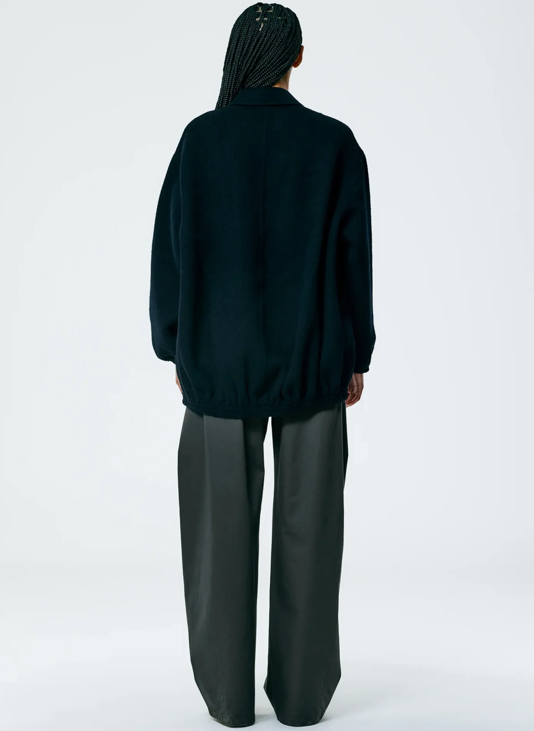 Luxe Wool Angora Oversized Bomber-Tibi Discount