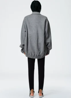 Luxe Wool Angora Oversized Bomber-Tibi Outlet