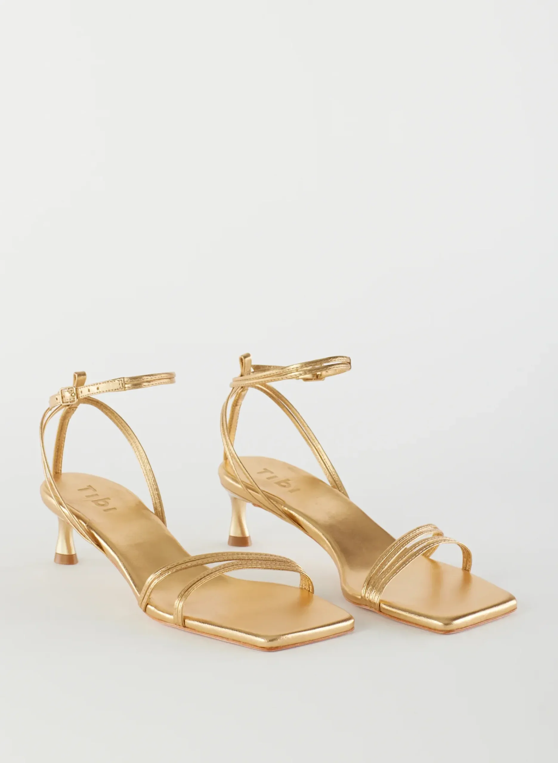 Metallic Nappa Harper Sandal-Tibi Clearance