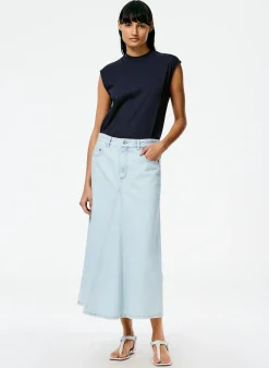 Mock Neck Sleeveless T-Shirt-Tibi Discount
