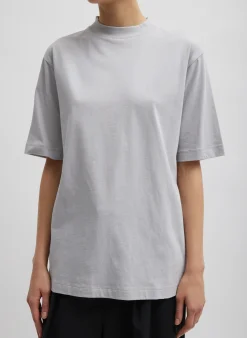 Mock Neck Unisex T-Shirt-Tibi Clearance