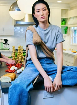 Mock Neck Unisex T-Shirt-Tibi New