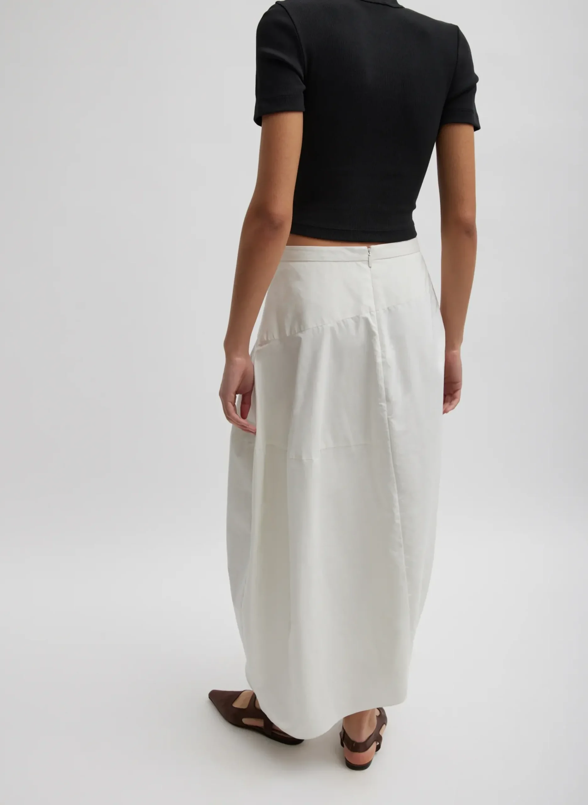 Nylon Asymmetrical Balloon Skirt-Tibi Outlet