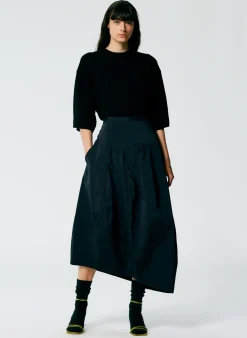 Nylon Asymmetrical Balloon Skirt-Tibi Fashion
