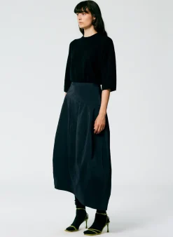 Nylon Asymmetrical Balloon Skirt-Tibi Fashion