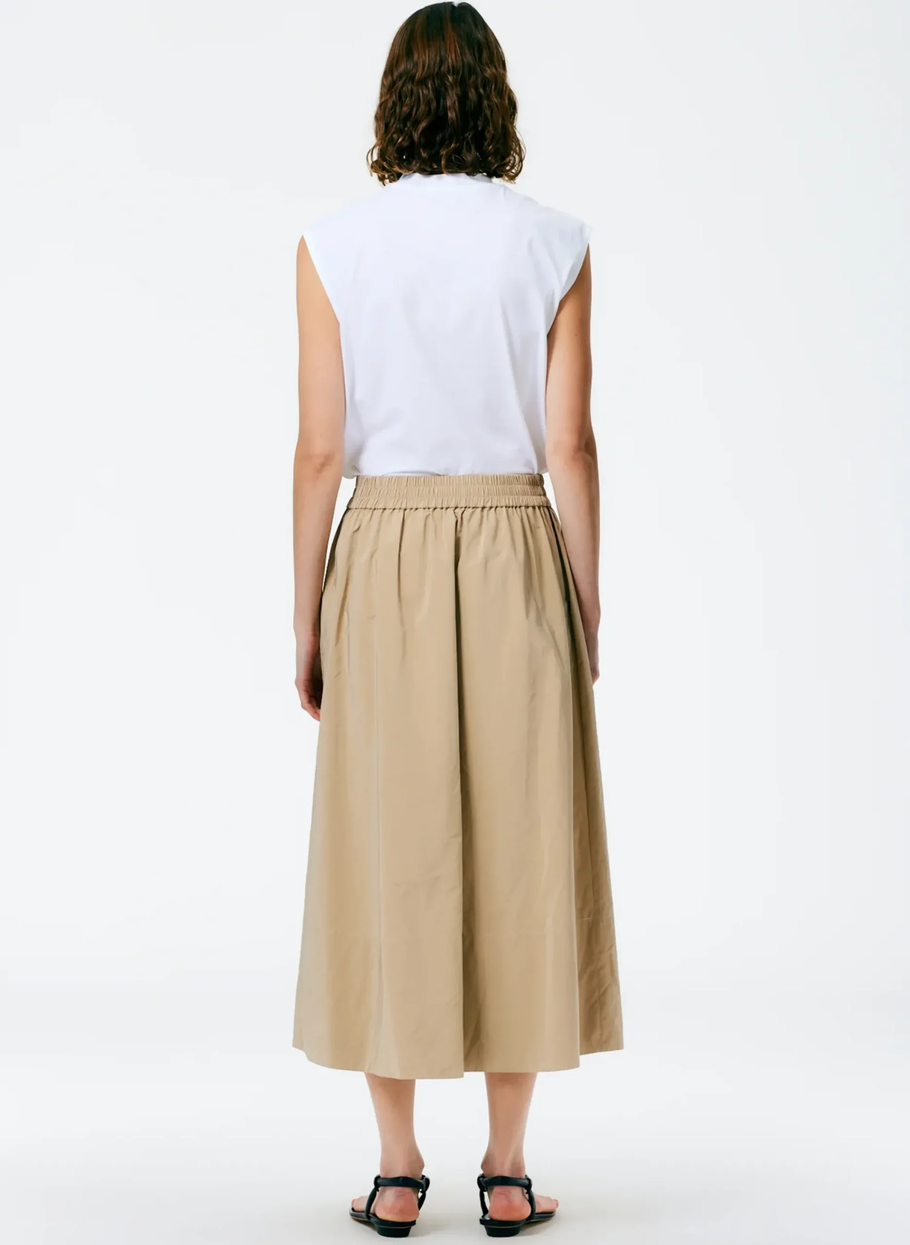 Nylon Pull On Full Skirt-Tibi Best